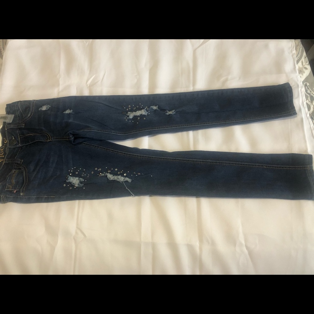 Distressed jeans